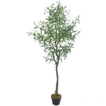 Olivier Plante Arbre Artificielle Plastique 160 cm Decovego