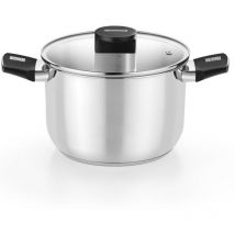 Monix - Olla elite inox m240224/ 24cm/ 6.5l/ acero inoxidable/ apta para inducción