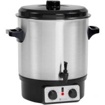 Royal Catering - Olla para vino caliente - 27 l - temporizador - grifo - acero inoxidable