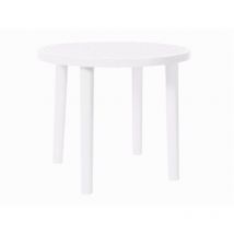 Olot Mesa Redonda Interior, Exterior Ø86 Blanco - Garbar
