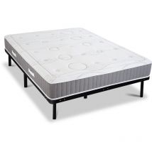 Olympe Literie - Ensemble intuition 140x190 cm Matelas Mémoire de forme + Sommier Métal
