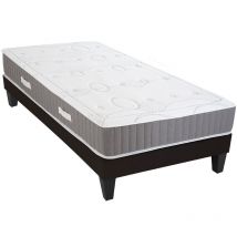 Olympe Literie - Ensemble intuition 90x200 cm Matelas Mémoire de forme + Sommier Bois