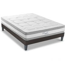 Hypsom - Ensemble royal 5 180x200 cm Matelas Mémoire de forme + Sommier Bois