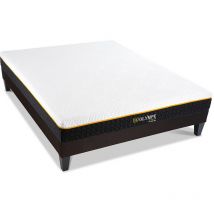 Ensemble olympe 140x190 cm Matelas Mémoire de forme + Sommier Bois - Olympe Literie