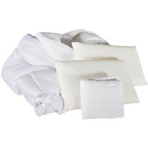 Olympe Literie - Pack Protège matelas + Couette + Oreiller 160x200 cm