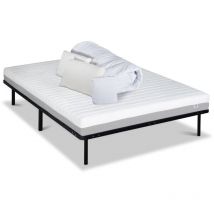Pack Prêt à dormir venus 140x190 cm Matelas Mousse Haute Densité + Sommier Métal + Accessoires - Olympe Literie