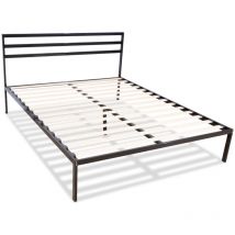 Olympe Literie - Sommier en métal avec tête de lit quietude 140x190 cm Livré en kit