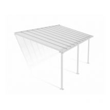 Patio Cover Olympia 3 x 6.10 Clear - Polycarbonate - L619 x W300 x H305 cm - White