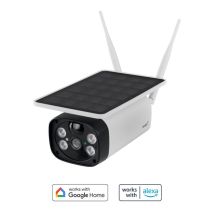 Omajin By Netatmo Telecamera Wi-fi Esterno Senza Fili A Batteria, Con Pannello Solare, Visione Notturna Hd, Sirena Da 105 Db, Rilevamento Persone/