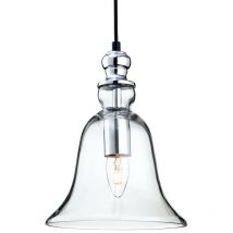 Firstlight Products - Firstlight Omar - 1 Light Dome Deckenanhänger Chrom, Klarglas, E27