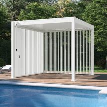 Ombrea - Panneau brise-vue ventelles verticales 1M Ombréa - Blanc