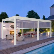 Ombrea - Pergola bioclimatique Ombréa vs autoportante 4x6M - Blanc