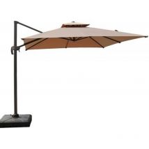 Ombrellone Santorini 3x3m alluminio telo tortora