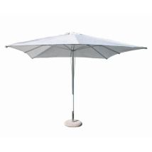Maco - Ombrellone Alluminio 48 Mm Bianco Copertura Bianca 3x4 8 Stecche Con Carrucola