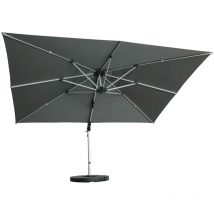 Ombrellone aroma 34 grigio c/palo laterale