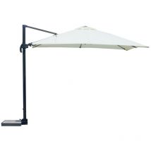 Ombrellone bar e giardino 3x4 m palo laterale tortora telo orientabile