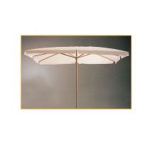 Ombrellone Da Giardino 2x3 Palo Centrale In Legno E Top In Poliestere Bianco 200x300