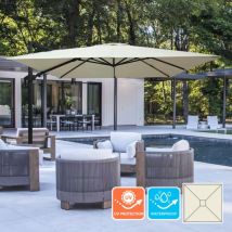 Ombrellone da giardino 3x3 a braccio decentrato palo laterale Padang