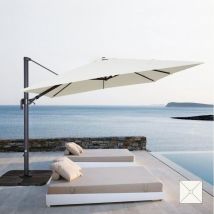 Fp-tech - Ombrellone Da Giardino Antracite Decentrato 3x3 Orientabile Girevole A 360° Palo Alluminio
