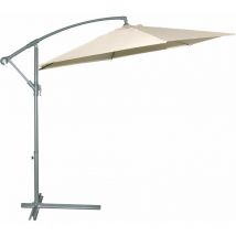 Ombrellone da giardino in alluminio tondo 300 cm orientabile multiposizione colore Beige