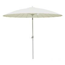 Ombrellone da giardino orientabile Eurogarden in alluminio e poliestere con manovella colore ecrù, diametro 300 cm