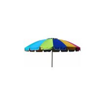 Ombrellone Da Spiaggia Multicolor Ø240 Cm Con Palo In Alluminio Anodizzato E Telo In Poliestere Rainbow Sea