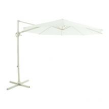 Ombrellone Decentrato da Giardino in Alluminio D.3 mt Bianco