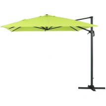 Ombrellone decentrato in alluminio sun 4 - Rettangolare - 3 x 4 m - Verde