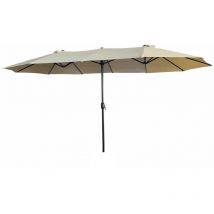 Ombrellone doppio da giardino tilia beige peso 12,3 kg dimensioni 460x270x245 cm