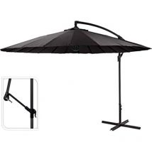 Ombrellone eccentrico altezza massima 3m ø300cm colore: grigio scuro