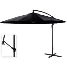 Parasol eccentrica altezza massima 3m ø300cm colore: nero