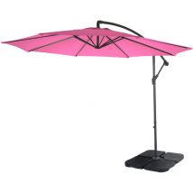 Non utilizzato] Ombrellone parasole giardino spiaggia moderno Acerra 3 m con base rosa