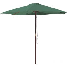 Ombrellone in legno tondo dimensioni cm 250 colore verde