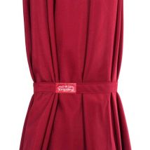Kingsleeve Ombrellone da Giardino Ø 300cm con 24 LED a Energia Solare Parasole Inclinabile Idrorepellente Rosso