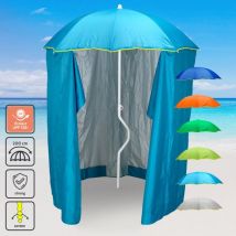 Ombrellone mare Girafacile 200 Cm Protezione uv tenda spiaggia pesca Zeus Colore: Azzurro