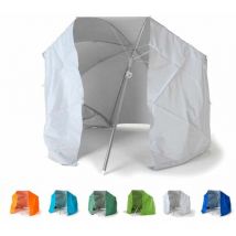 Ombrellone mare portatile molto leggero alluminio spiaggia tenda 160 cm Piuma Colore: Bianco