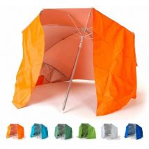 Ombrellone mare portatile moto leggero alluminio spiaggia tenda 200 cm Piuma Colore: Arancione