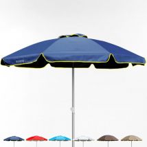 Beachline - Ombrellone mare spiaggia 220 cm alluminio antivento protezione uv professionale Bagnino Fluo Colore: Blu