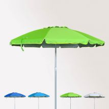 Ombrellone mare spiaggia 220 cm alluminio antivento protezione uv Roma Colore: Verde 2