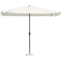 Ombrellone 3x2 da giaridno rettangolare palo centrale con manovella in ferro antracite telo ecrù 180gr