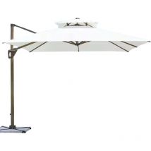 Ombrellone Santorini 3x3m in alluminio telo bianco