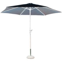 Gardeness - Ombrellone tondo 3 mt con palo centrale in alluminio chiusura a carrucola Frigidus - Grey
