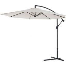 Ombrellone Tondo Da Giardino Decentrato a braccio 3 metri Telo Ecru' 180 gr/mq