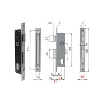 330 Serratura Infilare E20 Cil Oval F16 - Omec