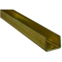 Omge - canalino in acciaio ottonato MM.10,5X9 art. 207 ML.2