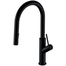 Otitec - omnires Bend - Spültischarmatur mit herausziehbarer Brause, schwarz BE6455BL