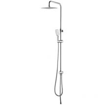 Omnires Davis - Duschset Ohne Armatur, 25x25 Cm, 3 Strahlarten, Chrom Sysdaviscr