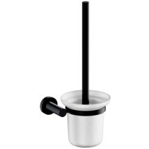 OMNIRES Modern Project - WC-Bürste mit Halter, Wandmontage, Milchglas/schwarz matt MP60620BL