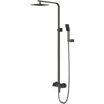 OMNIRES Parma - Duschset mit Armatur, 20x20 cm, 3 Strahlarten, Graphit PM7444GR