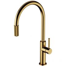 Omnires - Switch - Spültischarmatur mit Filter, Gold gebürstet SW9057-FD1GLB